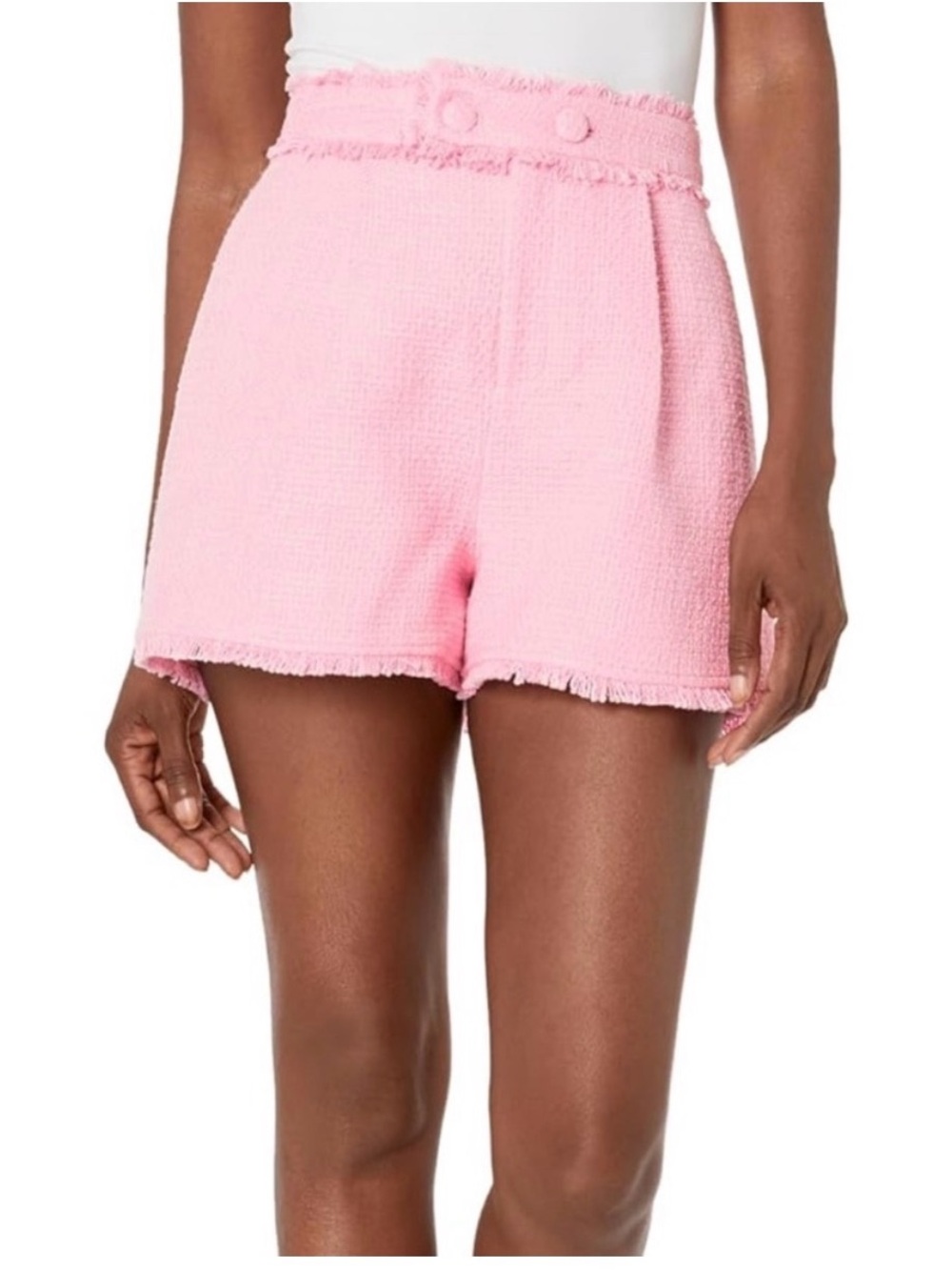 Cinq A Sept Pink Tweed Shorts Size 6